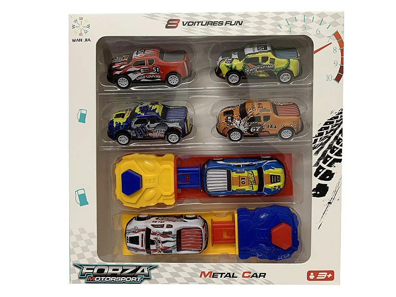 Die Cast Car Free Wheel Set(6in1) toys