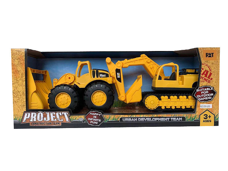 Free Wheel Construction Truck Set toys