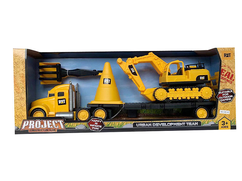 Free Wheel Construction Truck Set toys