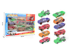 1:64 Die Cast Color Changing Car Free Wheel(10in1)