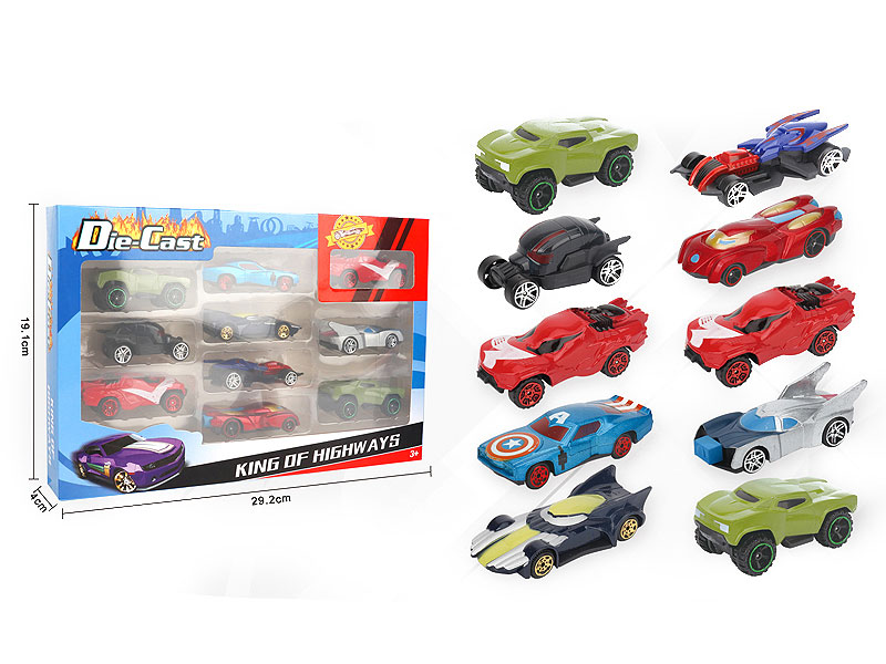 1:64 Die Cast Car Free Wheel(10in1) toys