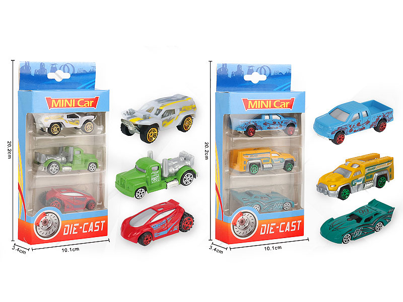 1:64 Die Cast Car Free Wheel(3in1) toys