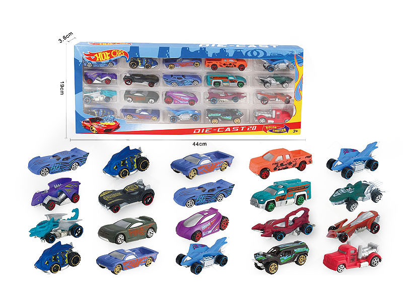 1:64 Die Cast Color Changing Car Free Wheel(20in1) toys