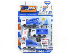 Free Wheel Police Car Set(3in1)