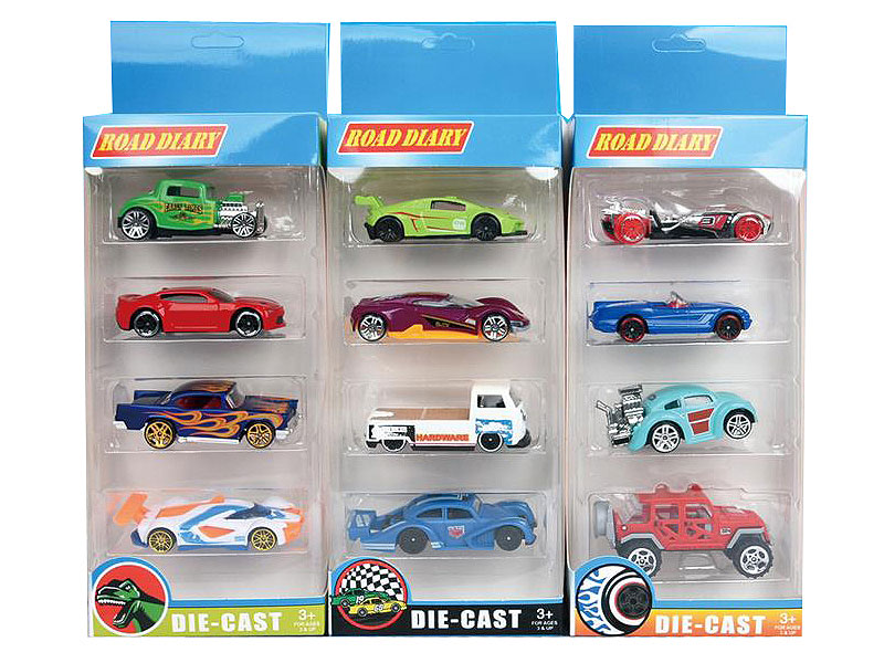 1:64 Die Cast Sports Car Free Wheel(4in1) toys