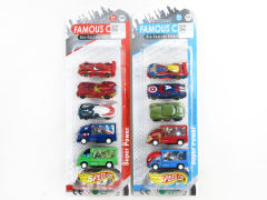 Die Cast Car Free Wheel & Die Cast Container Pull Back(5in1)