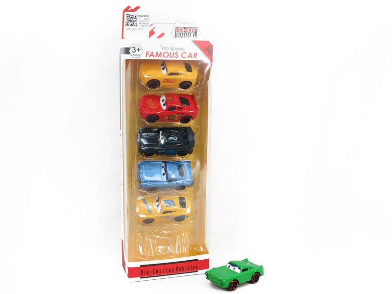 Die Cast Car Free Wheel(6in1) toys