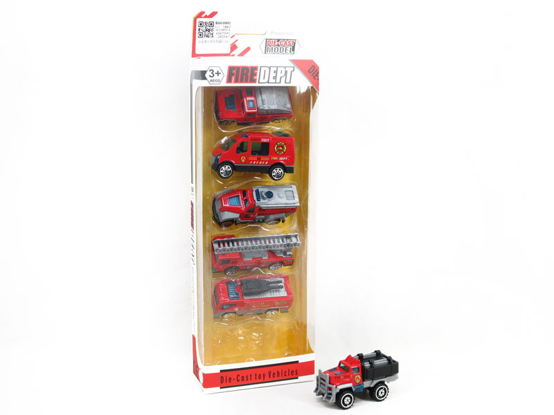 Die Cast Fire Engine Free Wheel(6in1) toys