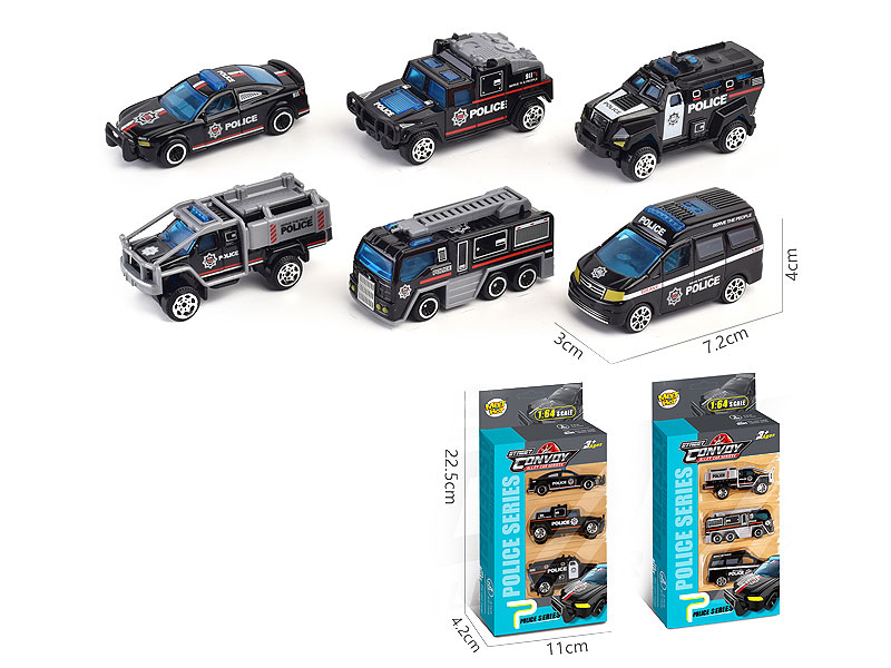 Free Wheel metal police car toys