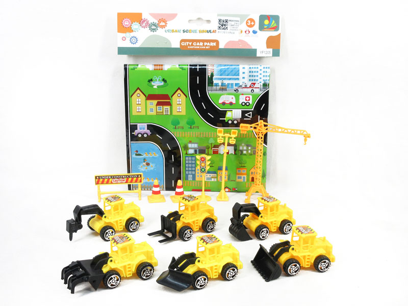 Free Wheel Construction Truck Set toys