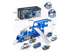 Free Wheel Police Container Truck Set toys