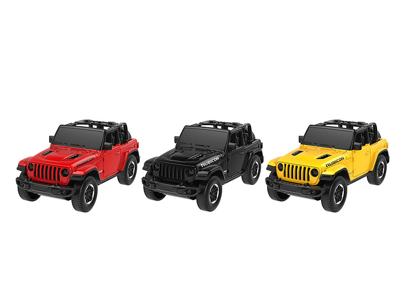 1:43 Die Cast Jeep Wrangler Rubicon Free Wheel(24in1) toys