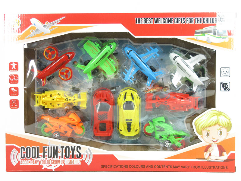 Free Wheel Car Set(10in1) toys