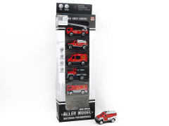 Die Cast Fire Engine Free Wheel(6in1)