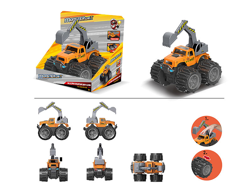 Free Wheel Excavating Machinery W/L_S toys