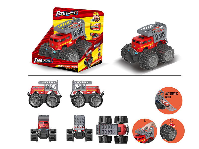 Free Wheel Fire Truck W/L_S toys