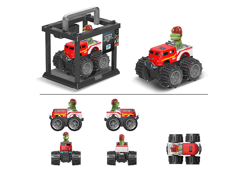 Free Wheel Fire Engine W/L_S toys