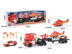 Free Wheel Fire Trailer Set W/L_S toys