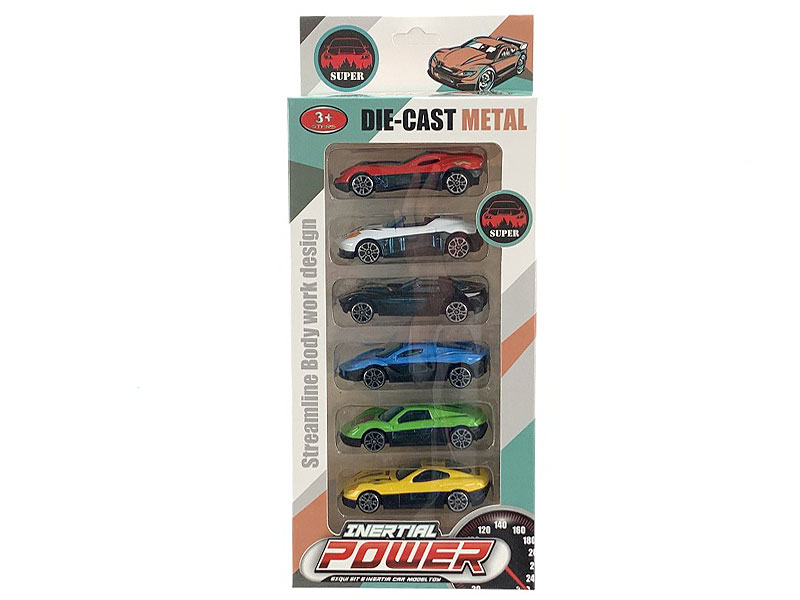 Die Cast Car Free Wheel(6in1) toys