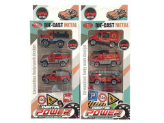 Die Cast Fire Engine Free Wheel(3in1)