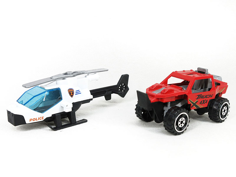 Die Cast Car Free Wheel & Die Cast Airplane(2S) toys