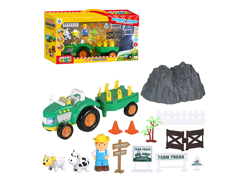 Free Wheel Farmer Truck Set W/L_S toys