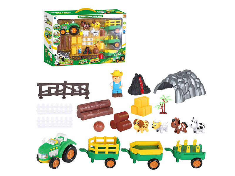 Free Wheel Farmer Truck Set W/L_S toys