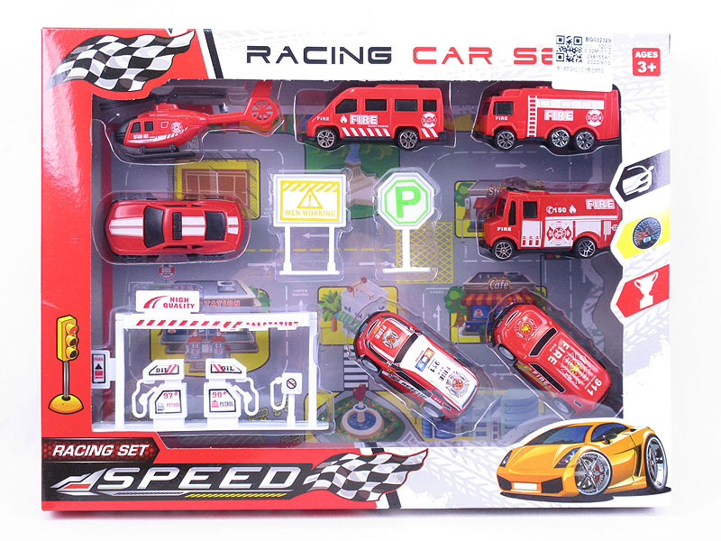 Free Wheel Fire Engine & Pull Back Car toys