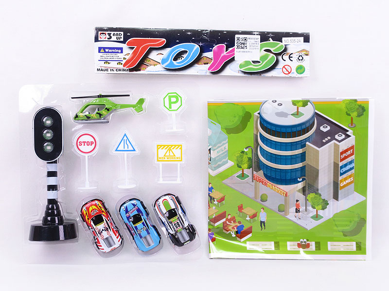 Free Wheel Car Set & Traffic Lights W/L_IC toys
