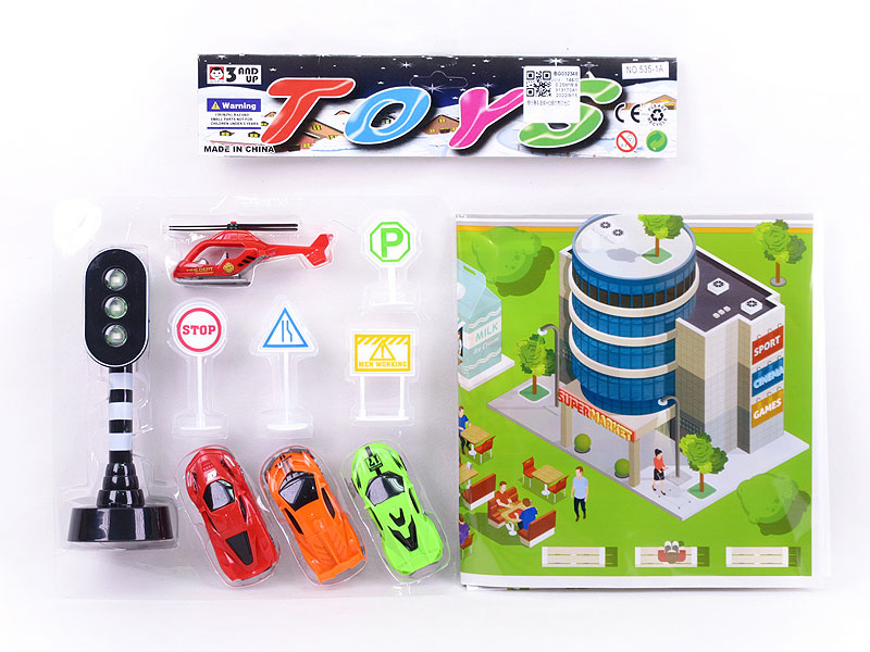Free Wheel Racing Car Set & Traffic Lights W/L_IC toys