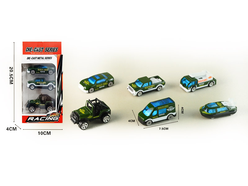 1:64 Die Cast Car Set Free Wheel(3in1) toys