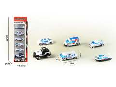 1:64 Die Cast Ambulance Free Wheel(6in1)