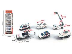 1:55 Die Cast Ambulance Free Wheel(5in1) toys