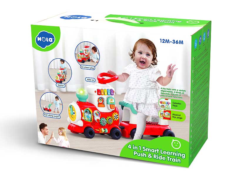 4in1Smart Learning Push & Ride Train toys