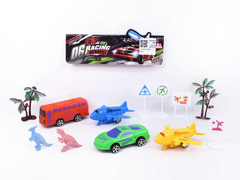 Free Wheel Bus & Free Wheel Sports Car & Free Wheel Plane(4in1) toys