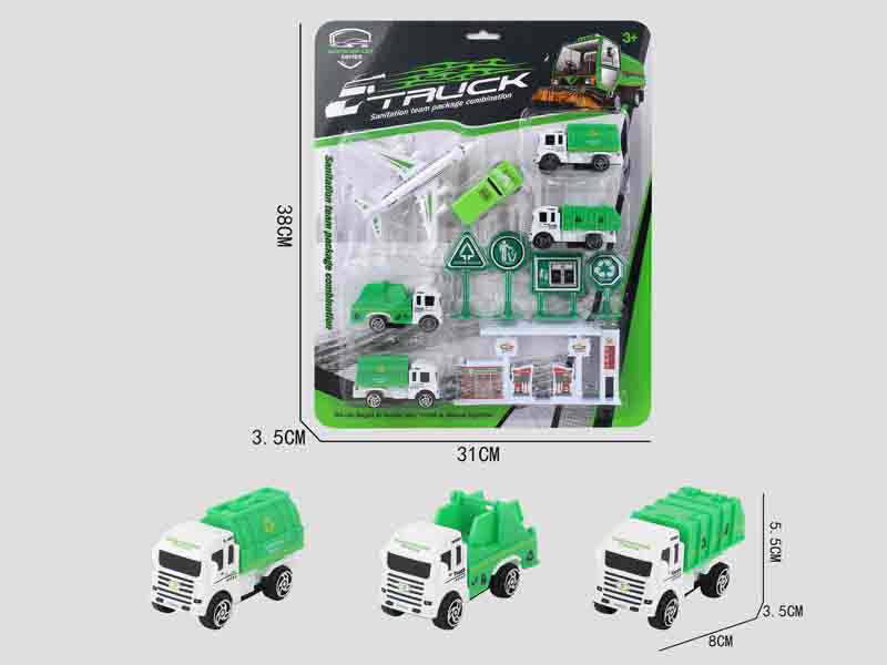 Free Wheel Sanitation Truck Set toys