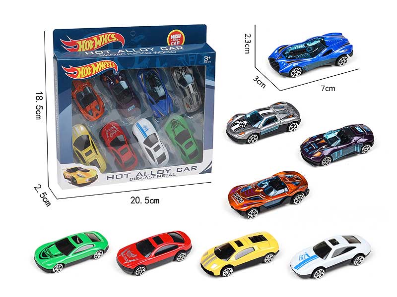 Die Cast Sports Car Free Wheel(8in1) toys