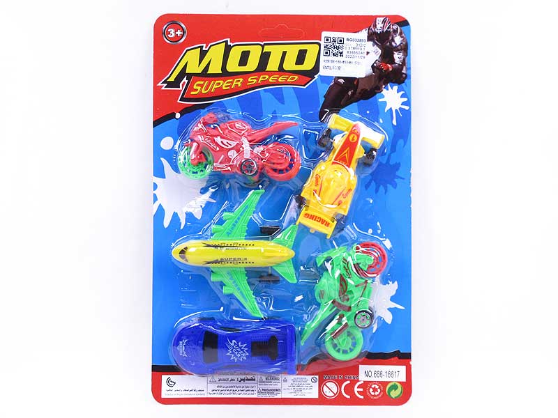 Free Wheel Airplane & Equation Car & Motorcycle & Car(5in1) toys
