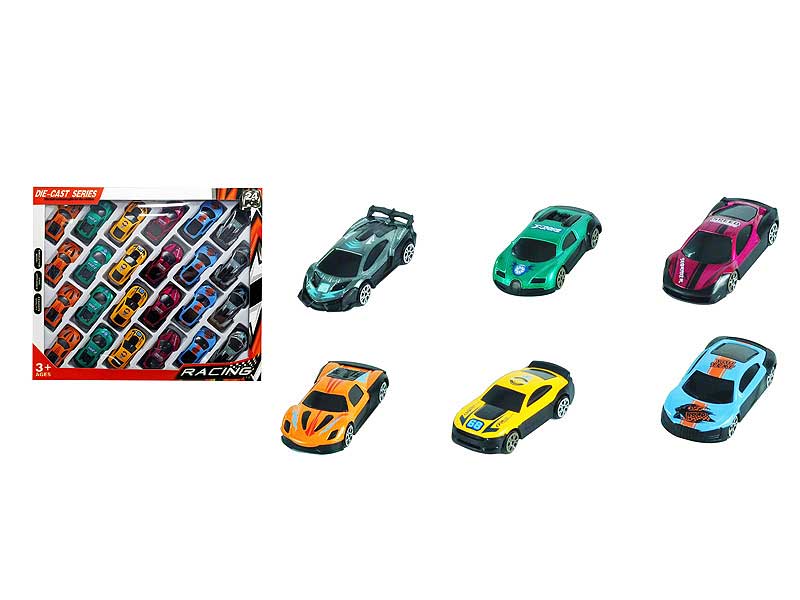 1:64 Die Cast Sports Car Free Wheel(24in1) toys