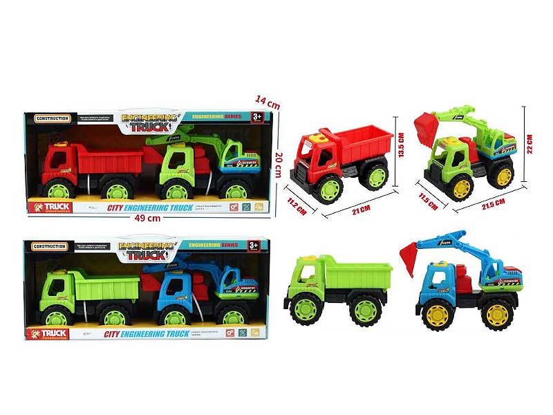 Free Wheel Construction Truck(2in1) toys