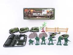 Free Wheel Military Car Set