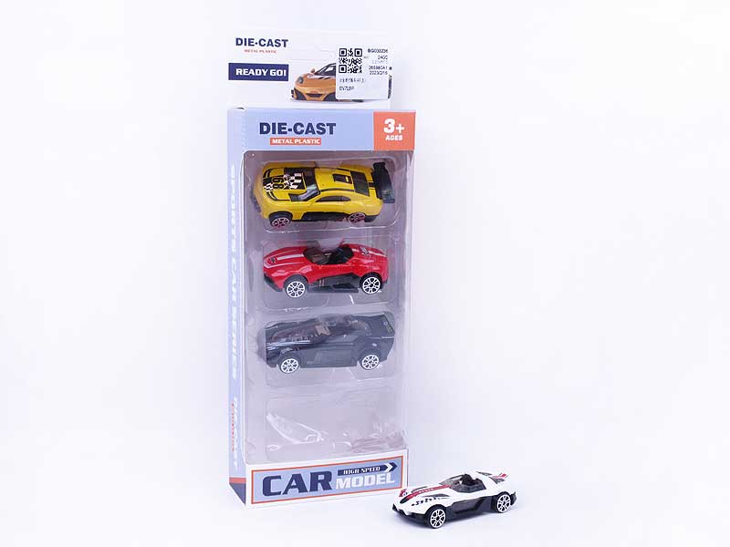 Die Cast Sports Car Free Wheel(4in1) toys