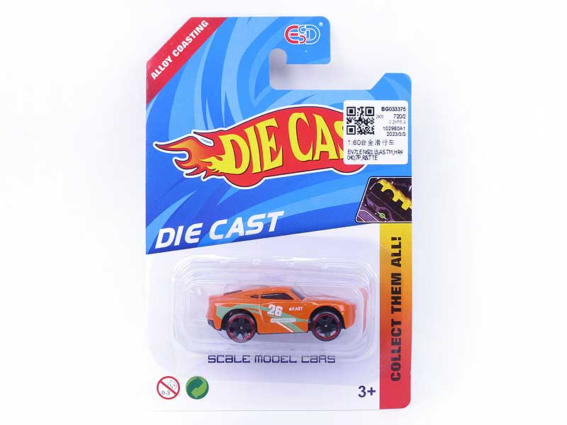 1:60 Die Cast Car Free Wheel toys