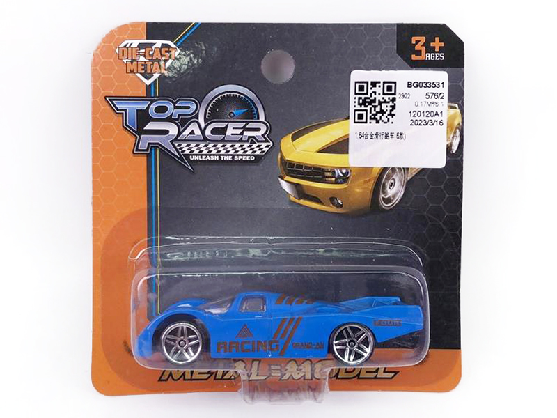 1:64 Die Cast Sports Car Free Wheel(6S) toys