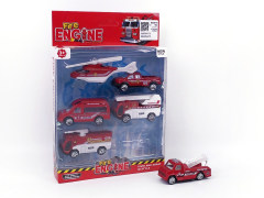 Die Cast Fire Engine Free Wheel(6in1) toys