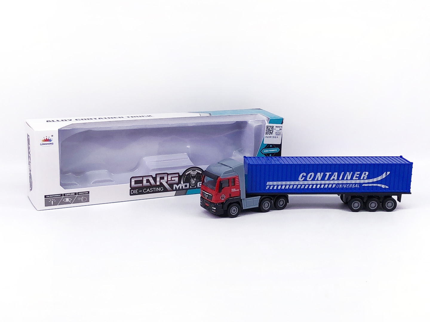 Die Cast Container Truck Free Wheel toys