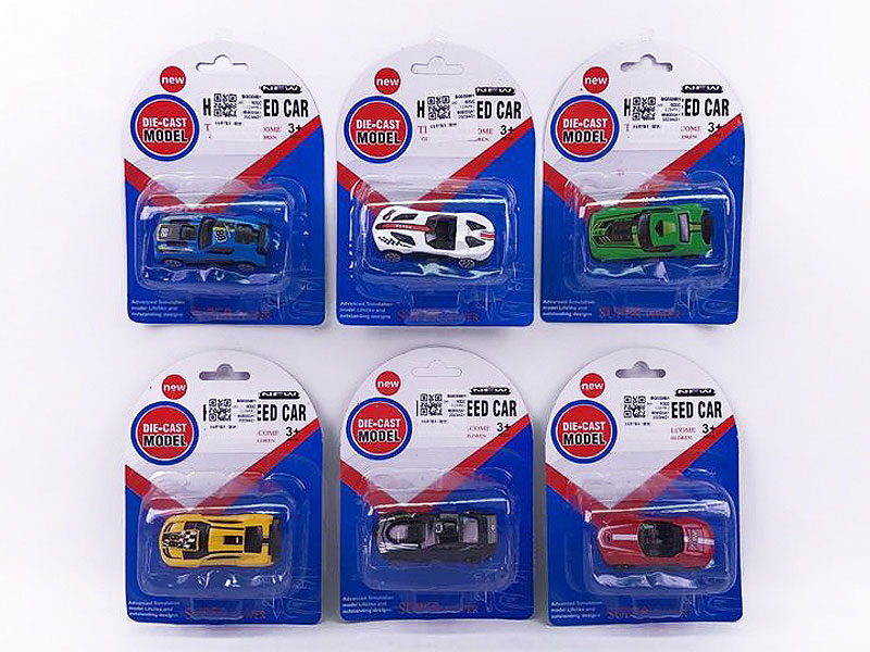 Die Cast Sports Car Free Wheel(6S6S) toys