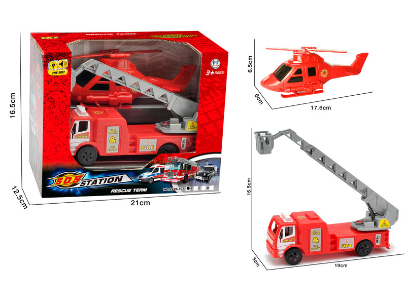 Free Wheel Fire Engine & Airplane toys