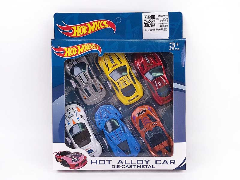 Die Cast Car Free Wheel(6in1) toys