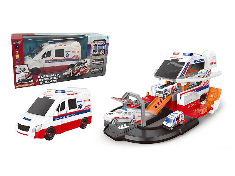 Free Wheel Transforms Ambulance W/L_M toys